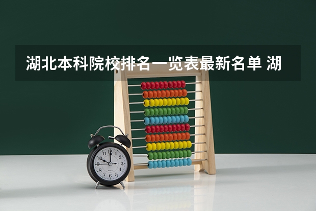 湖北本科院校排名一览表最新名单 湖北财经类大学名单及排名