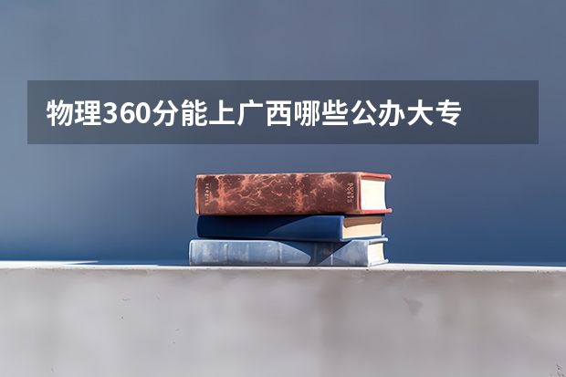 物理360分能上广西哪些公办大专