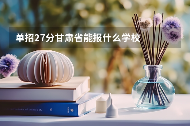 单招27分甘肃省能报什么学校