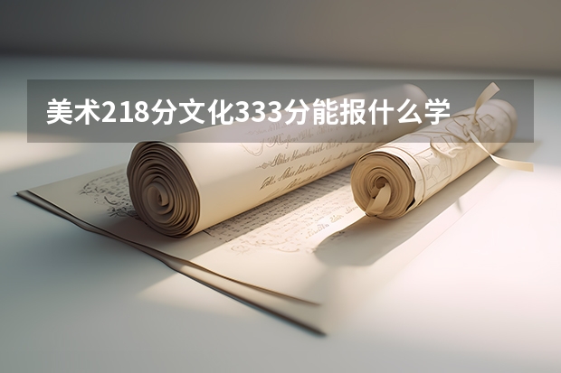 美术218分文化333分能报什么学校