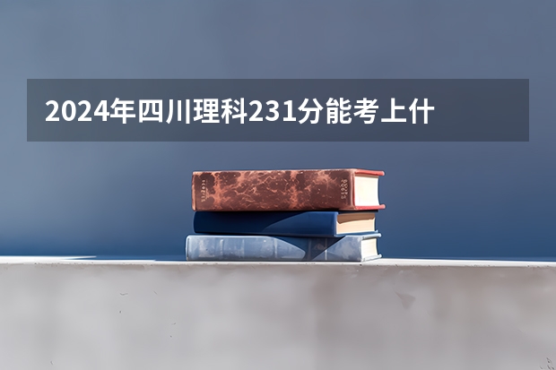 2024年四川理科231分能考上什么大学？