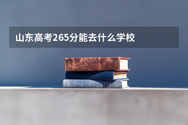 山东高考265分能去什么学校