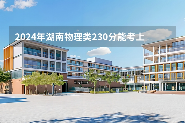 2024年湖南物理类230分能考上什么大学？