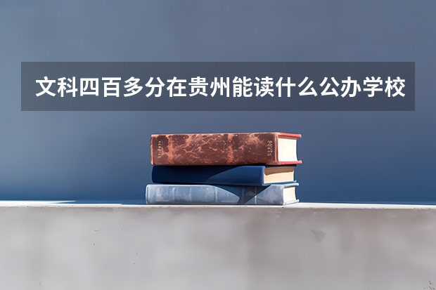 文科四百多分在贵州能读什么公办学校