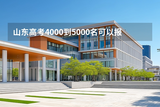 山东高考4000到5000名可以报考什么大学?