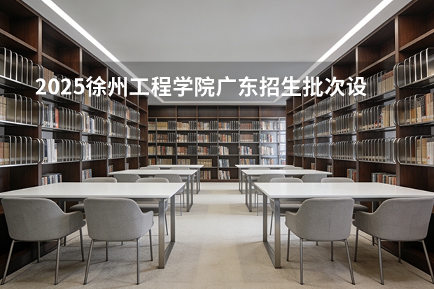 2025徐州工程学院广东招生批次设置及招生专业目录