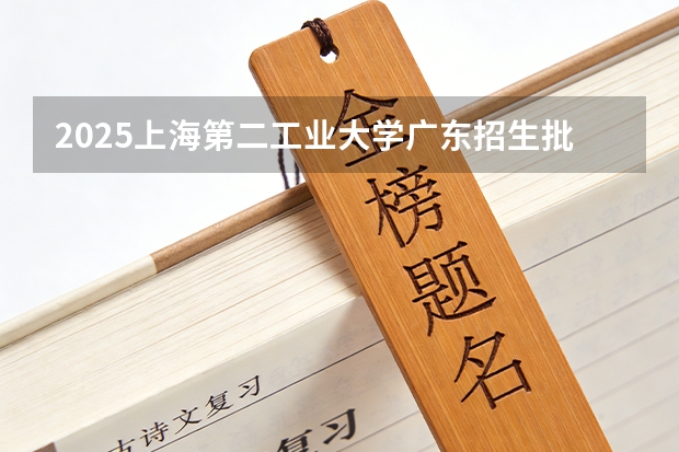 2025上海第二工业大学广东招生批次设置及招生专业目录