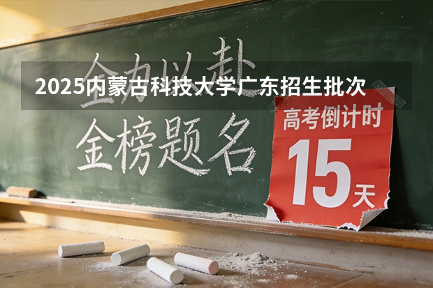 2025内蒙古科技大学广东招生批次设置及招生专业目录