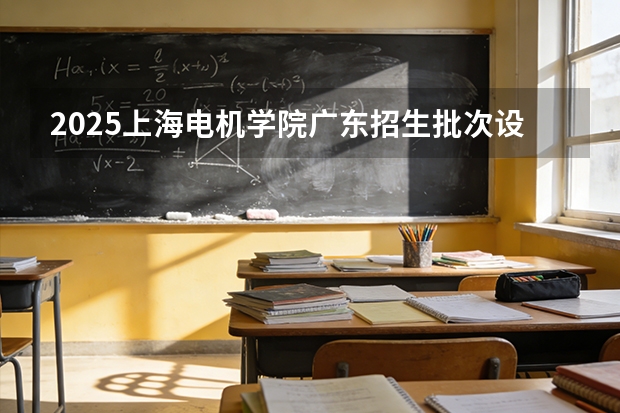 2025上海电机学院广东招生批次设置及招生专业目录
