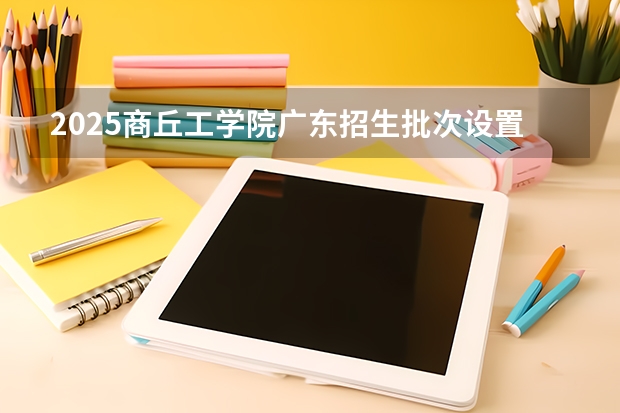 2025商丘工学院广东招生批次设置及招生专业目录