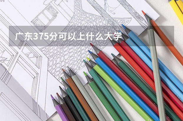 广东375分可以上什么大学