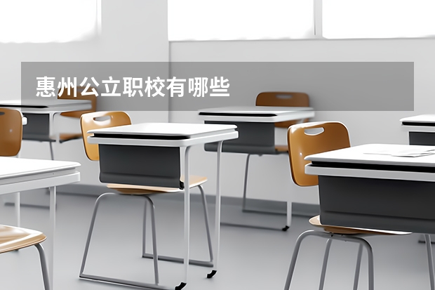 惠州公立职校有哪些