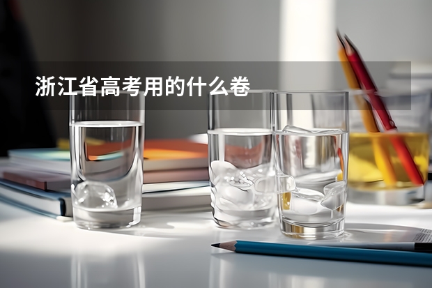 浙江省高考用的什么卷