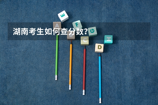 湖南考生如何查分数?